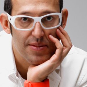 Karim Rashid, designer of mass market packaging and of the Zero desk