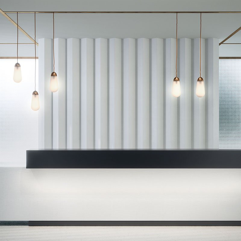 Reception & lobby: where the guest is received, not processed