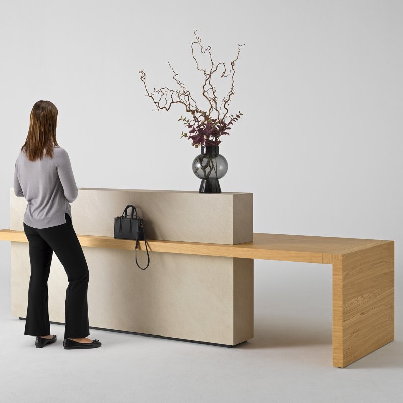 Reception & lobby: where the guest is received, not processed