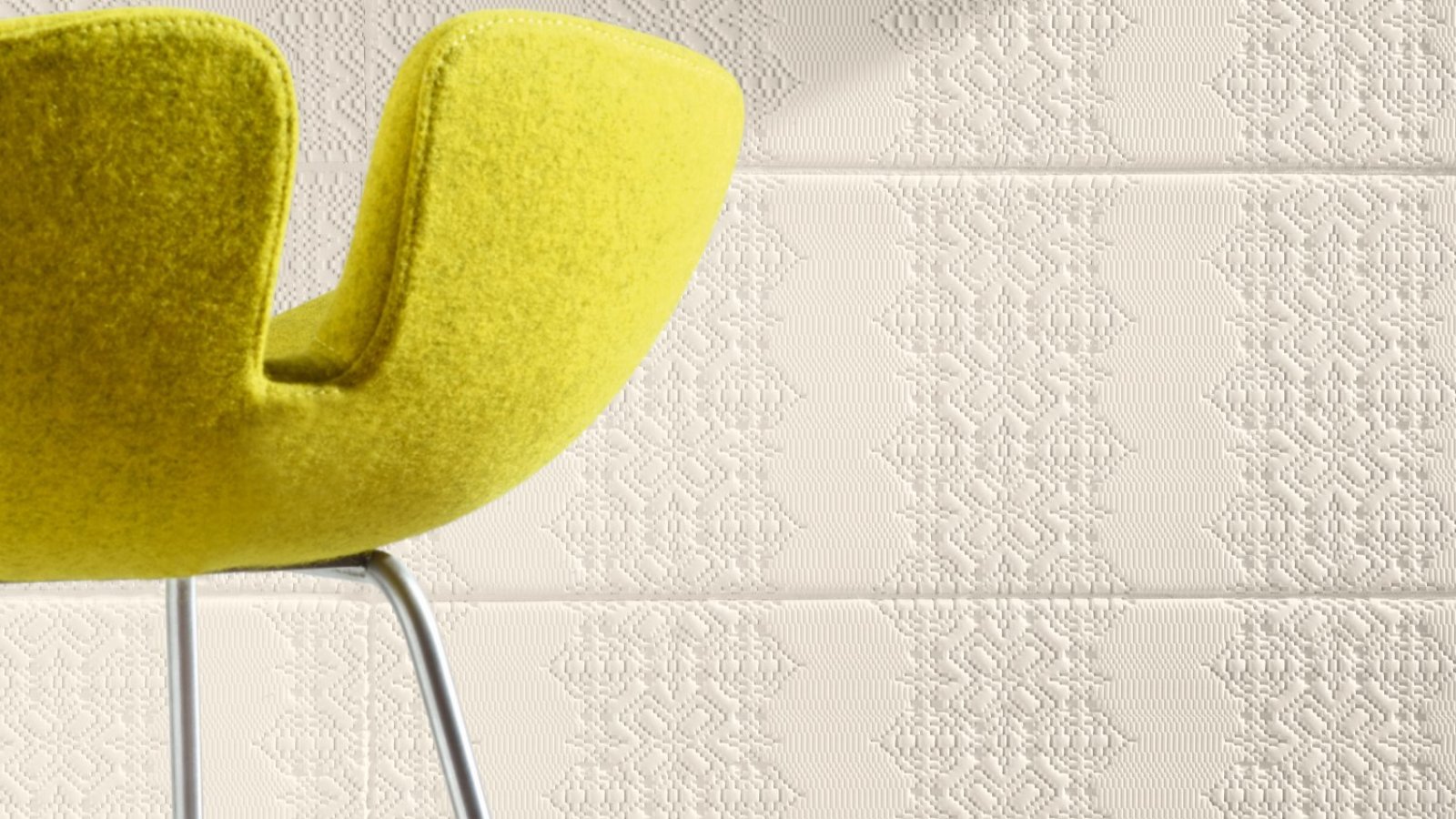 Sculpted Bas-Relief porcelain feature wall by Mutina