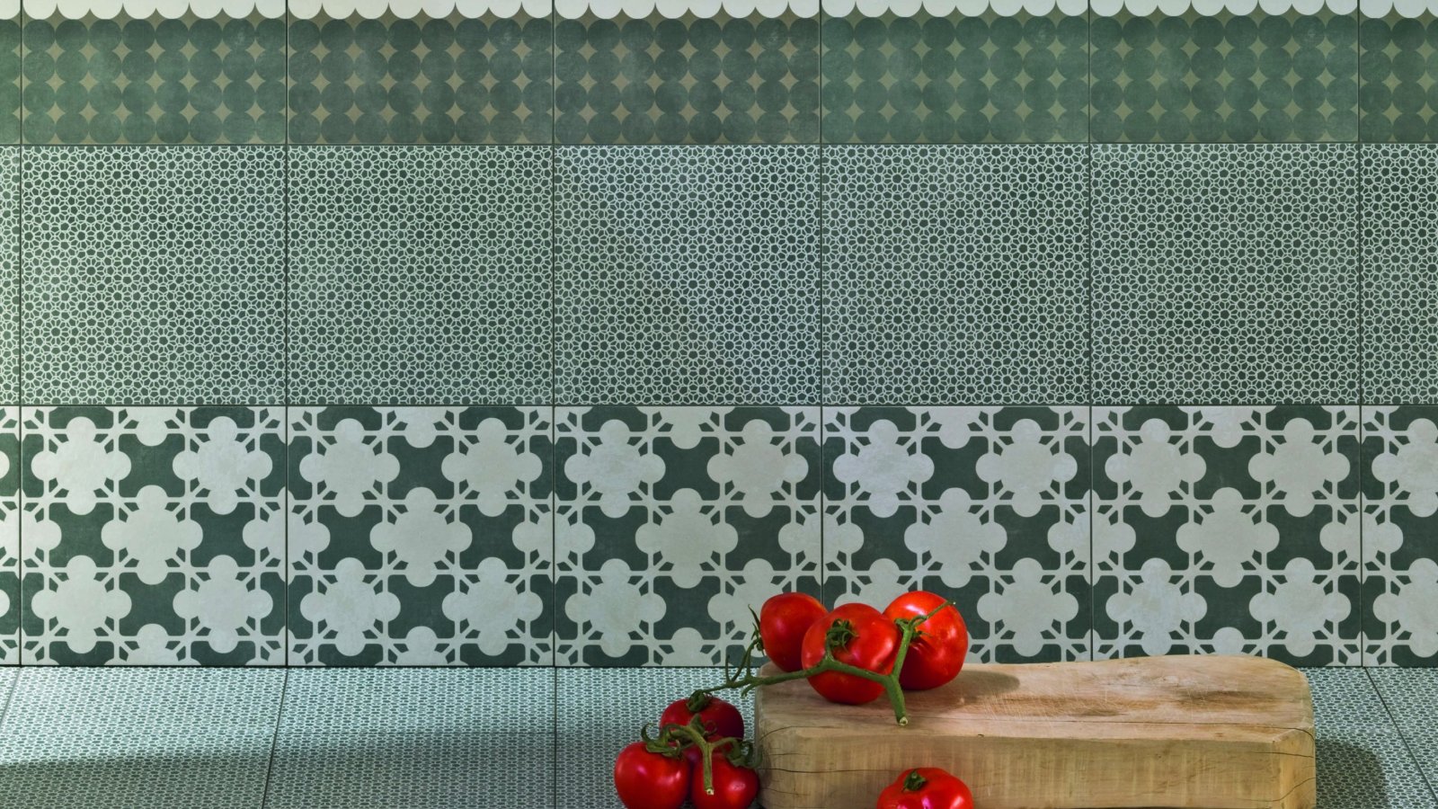 Azulej Trama pattern tile detail by Mutina