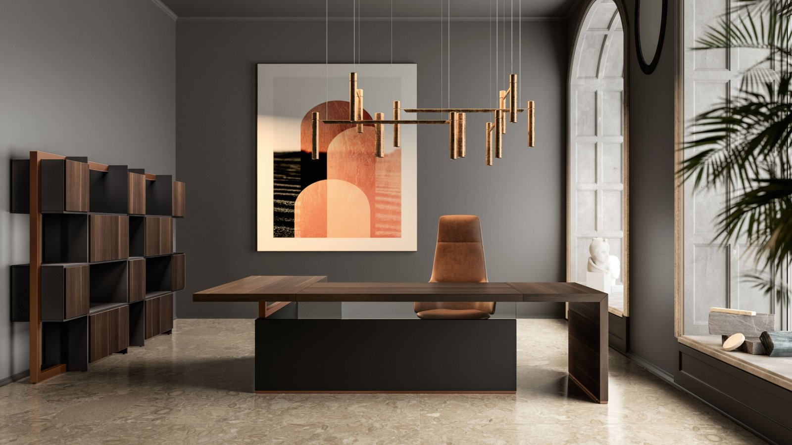 Executive desk Bold58 Leaven by About Office with glass element