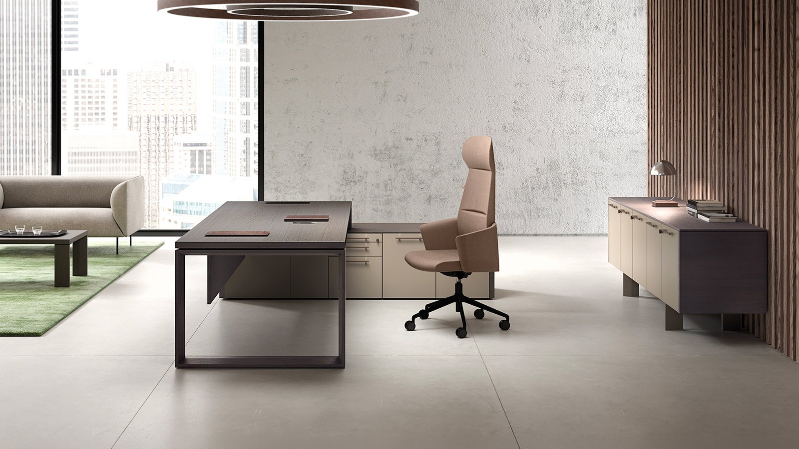 Arche meeting table family by Bralco from round to boardroom size