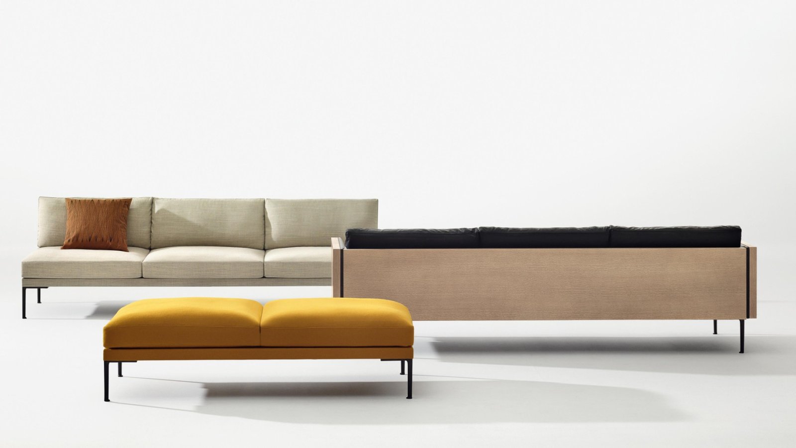 Steeve modular sofa by Arper in a lounge area