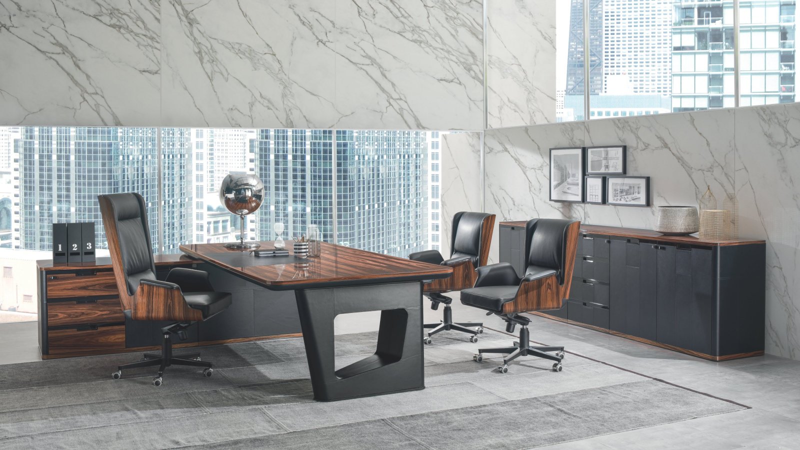 Avatar executive desk by i4Mariani in a director cabin
