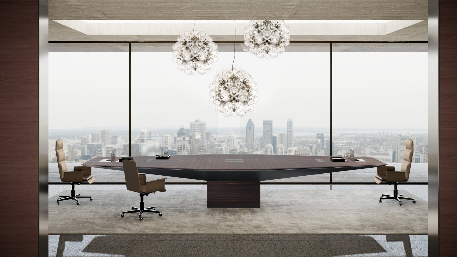 Euclideo conference table by i4Mariani in a corporate boardroom