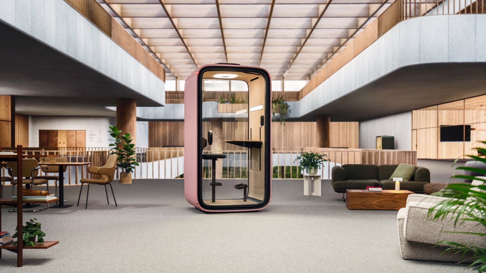 Framery One acoustic pod in a modern Indian office