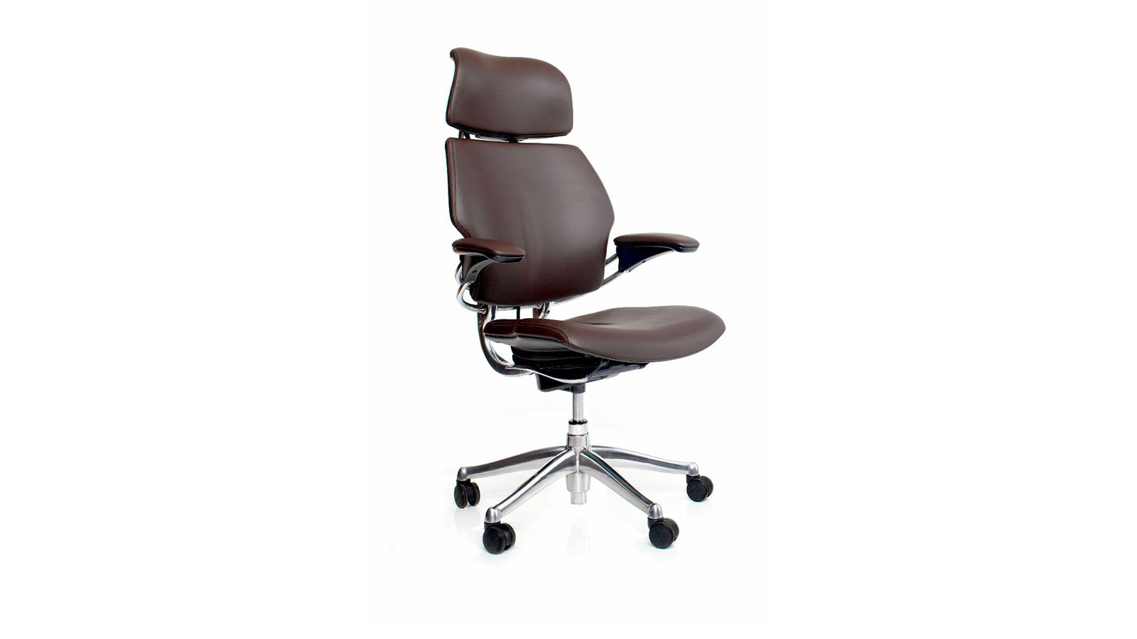 Freedom executive chair by Humanscale with leather neck rest