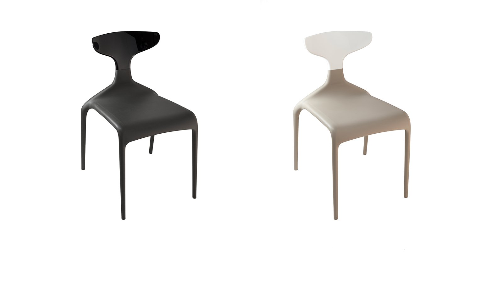 Punk chair by Green with polycarbonate back