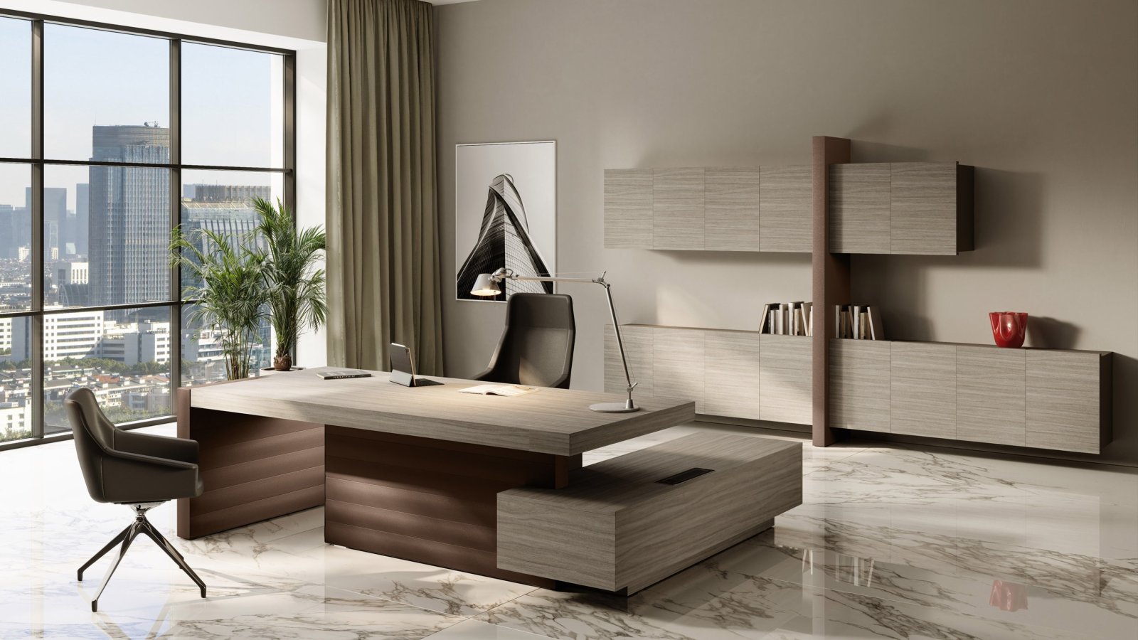 Jera Las Mobili director table with 90 mm top for an executive cabin