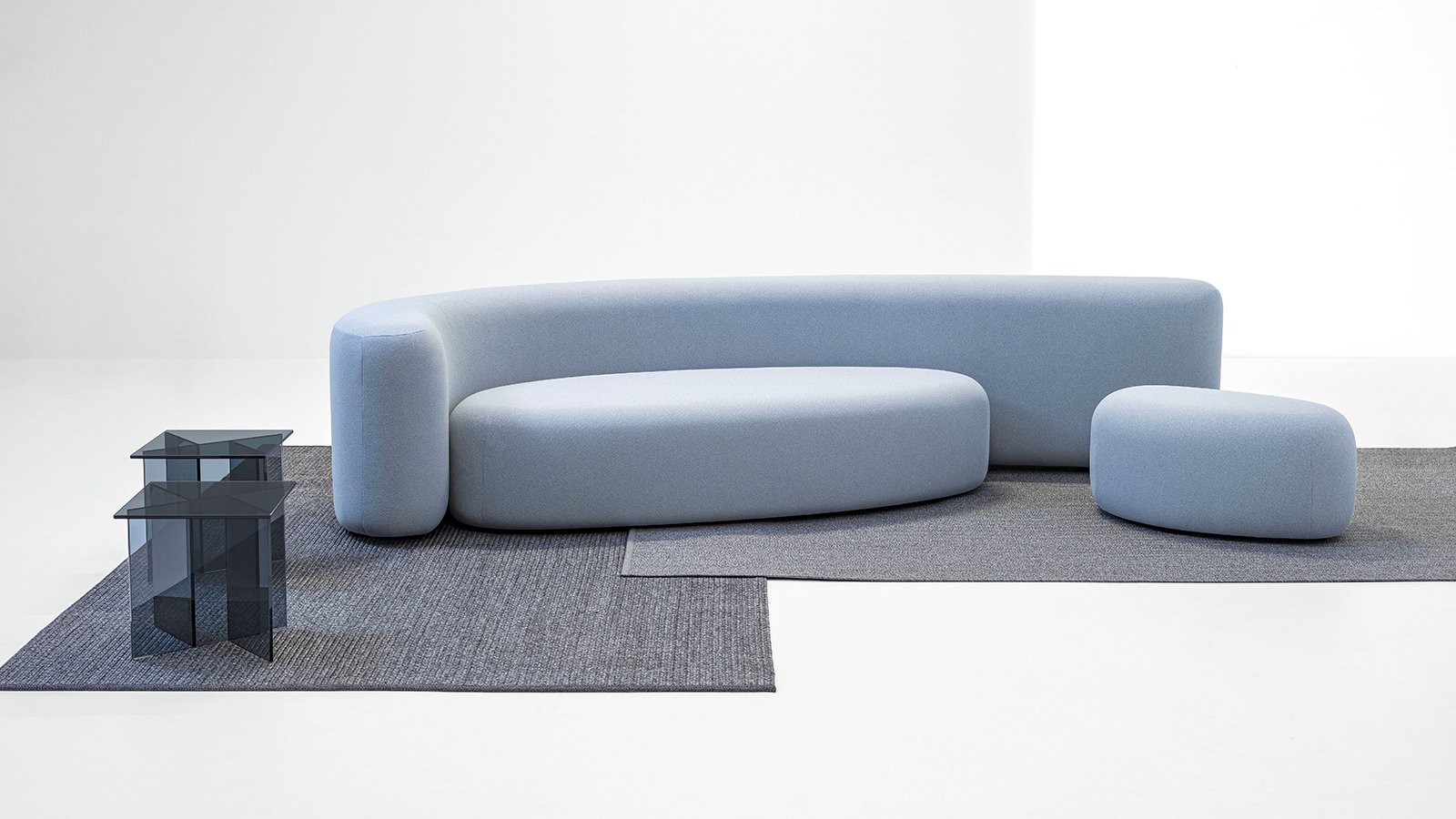 The whole Lisse sofa by LaCividina photographed straight on