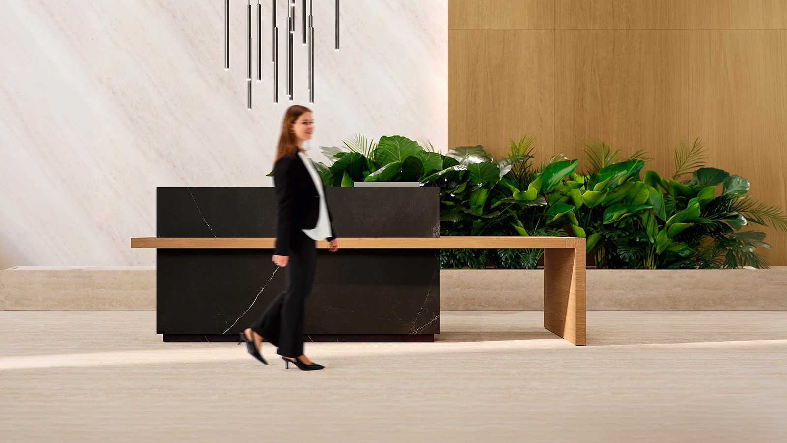 Reception desks for corporate entrances, Kyo by Martex