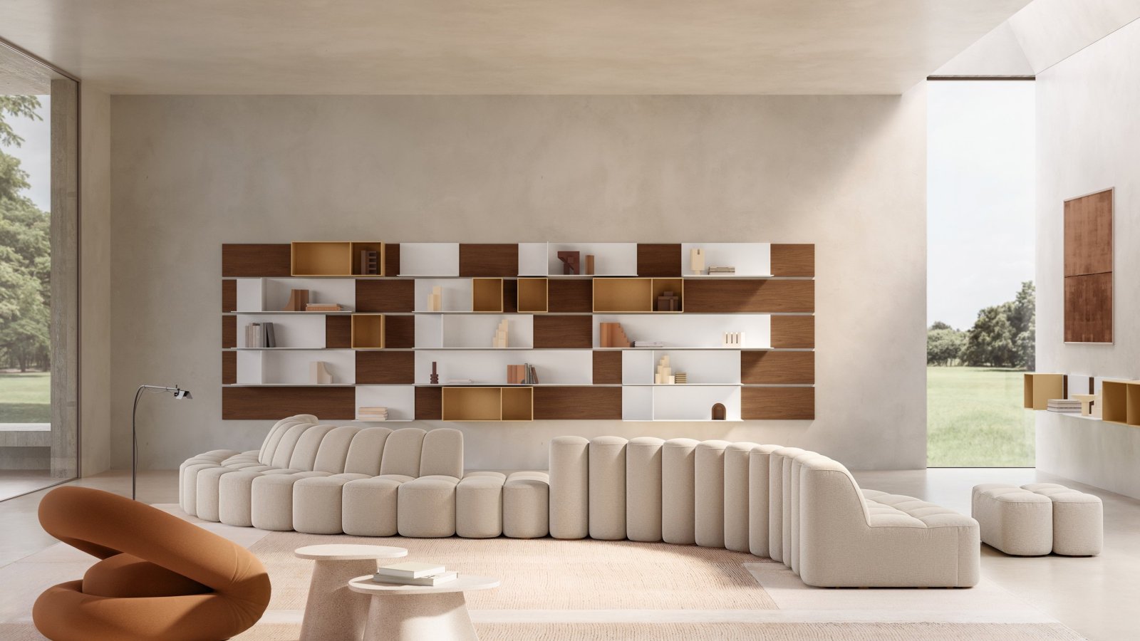 Modular sofa Array by mdf italia in a waiting area