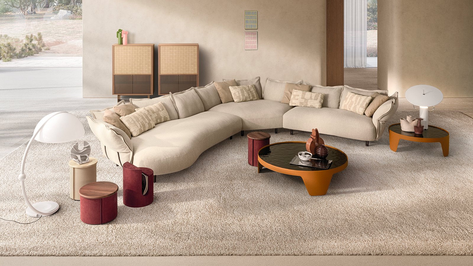 Nuvola sofa by Cierre in a lounge area