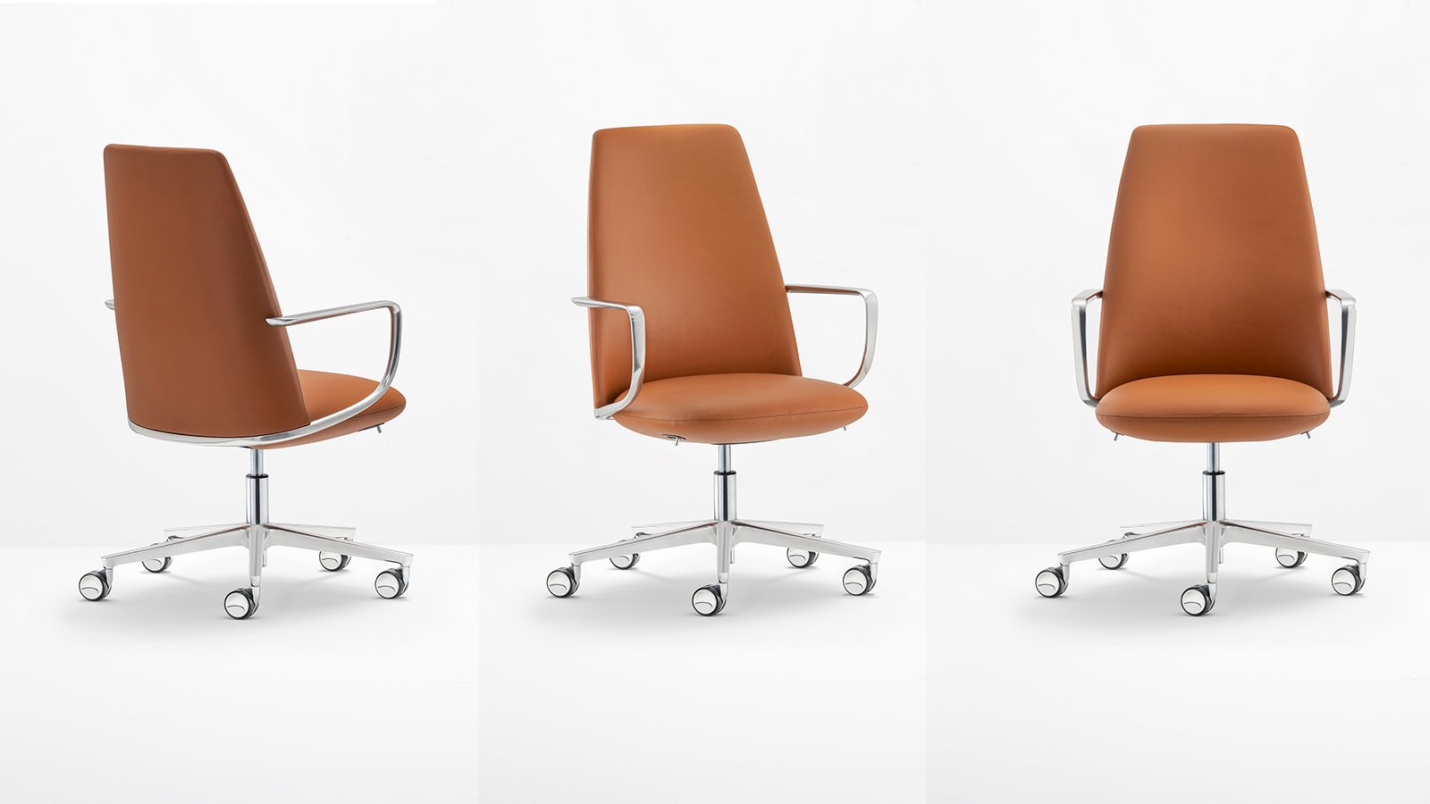 Elinor 3755 high-back executive chair by Pedrali in a director's office