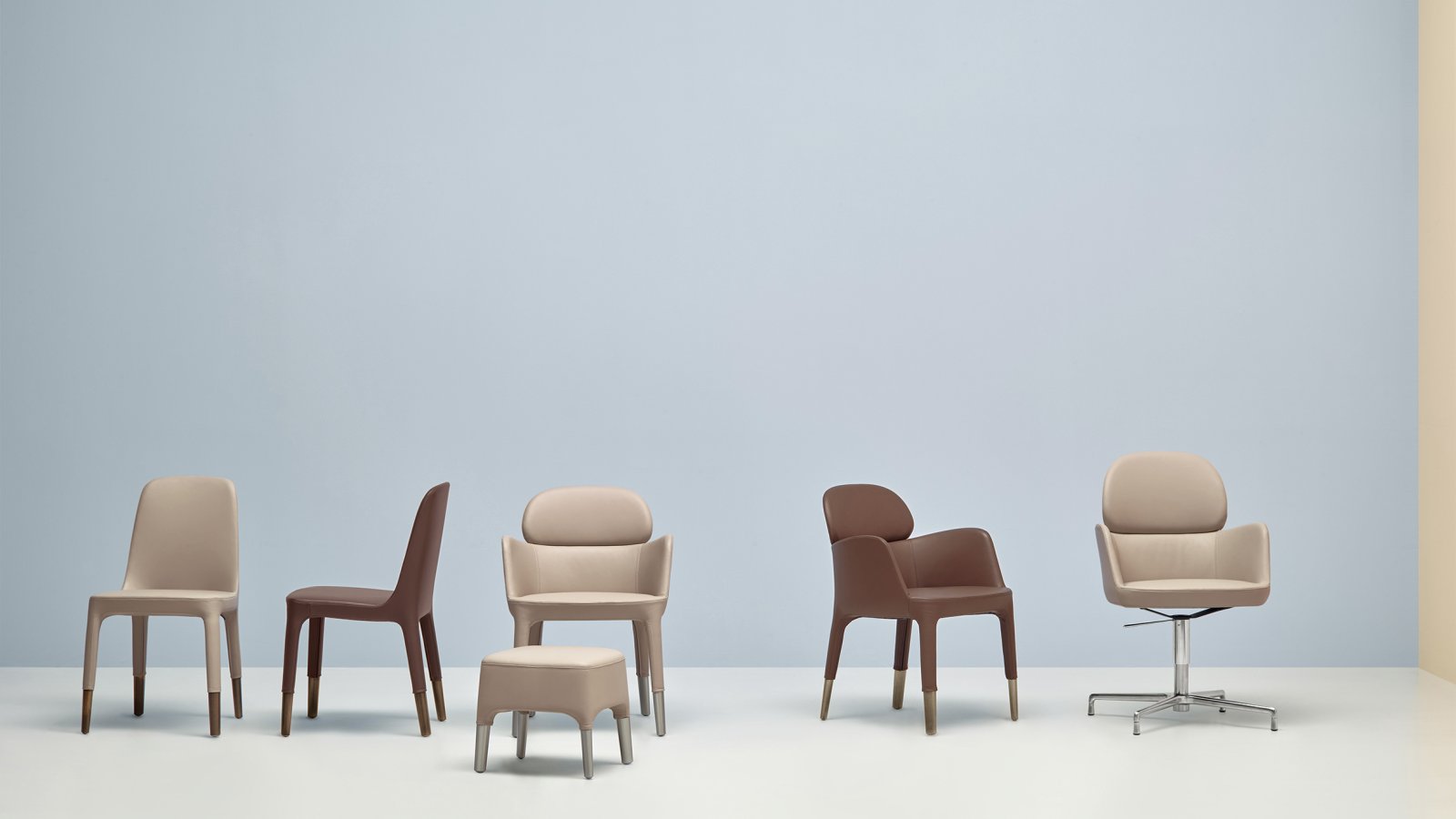Conference room chairs Ester by Pedrali around a meeting table