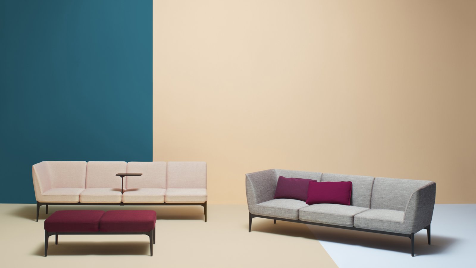 Visitor chairs and waiting area seating Social by Pedrali in a hotel lobby in India