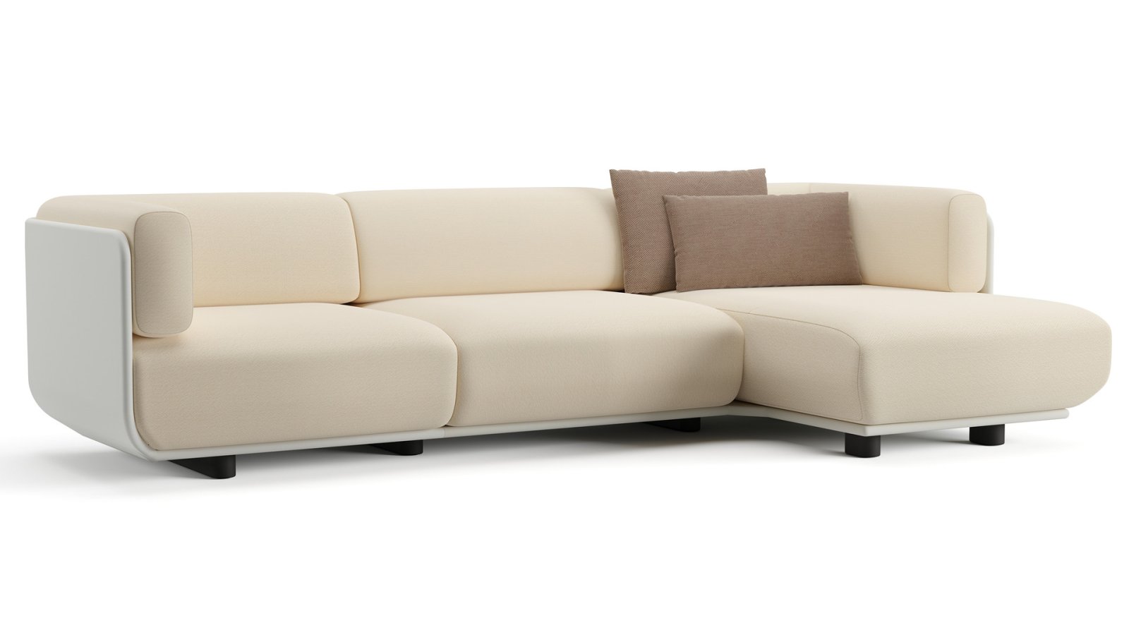 Shaal sofa by Arper in an office lounge, modular composition