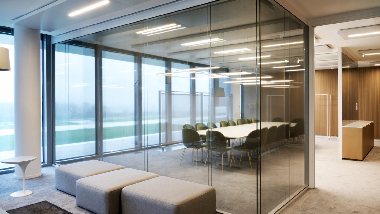 W80 partition wall by Tecno across a large Indian office floor