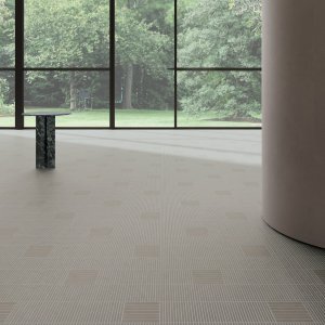 Fringe porcelain surface by Mutina with engraved segments