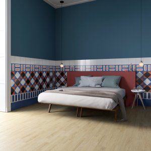 Hand-drawn Square Terracotta design, Mattonelle Margherita porcelain by Mutina