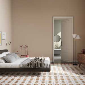 Corners pattern in vitrified glazed porcelain, Mattonelle Margherita