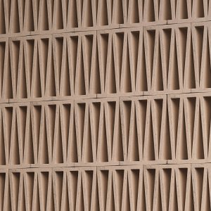 Single Celosia block in extruded terracotta