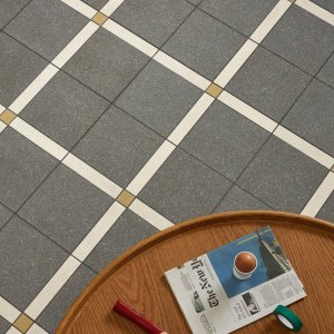 Etna Black Rough tile from the Time collection for outdoors