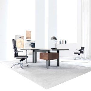 Lloyd desk with modesty panel in finish matching the top
