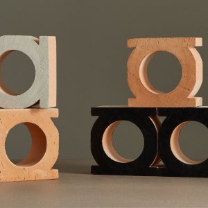 Jali by Mutina terracotta screen blocks in three colours