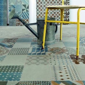 Cold digital print texture of Azulej tile