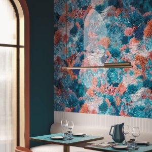 Designer ceramics by 41zero42 in a Mumbai office bathroom