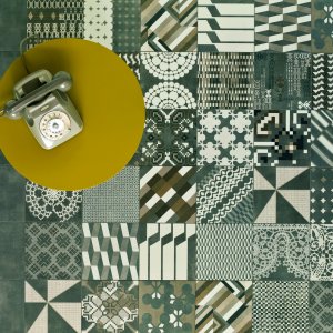 Azulej Trevo pattern tile detail by Mutina