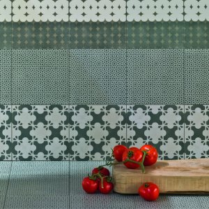 Azulej Trama pattern tile detail by Mutina