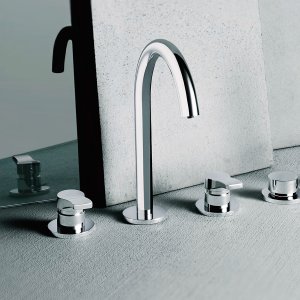 AL/23 single-hole bidet mixer in chrome with swivel aerator