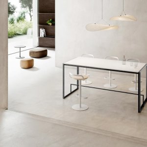 Five-door anthracite cabinet on iron base from the Ellan collection