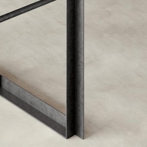 Open metal wall unit with oblique cut by Archiutti