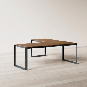 Archiutti Ellan square meeting table in Tortona oak with top access