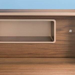 Corner reception composition Toki by Archiutti at 90 degrees