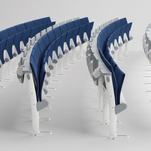 Omnia Evolution lecture seating in a corporate academy hall