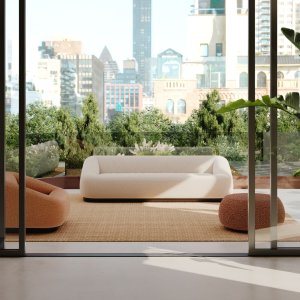Expanded polypropylene structure of the Aom sofa