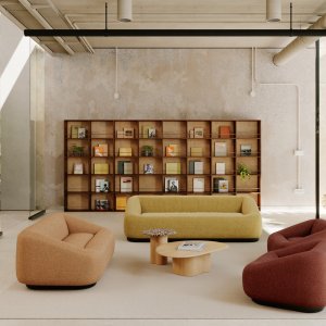 Aom armchair by Arper in a waiting area