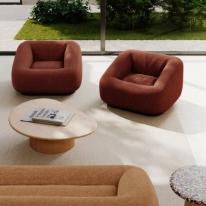 Aom lounge seating in a hotel common area