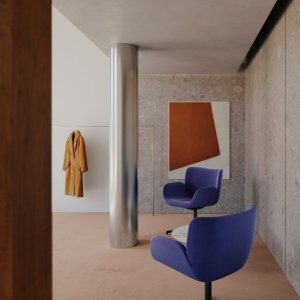 Cari in a reception seating area