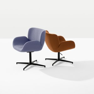 Meeting chair on a five-star base with casters