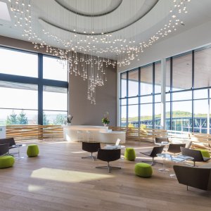 The Loop system by Lievore Altherr Molina in a bright hall