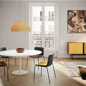 Catifa Carta shell built from compressed kraft paper and natural resin