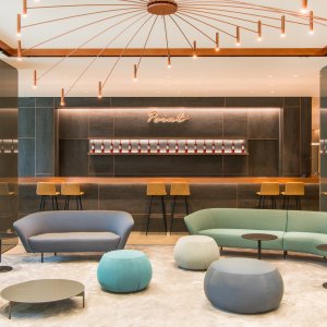 Loop modular seating seen from above