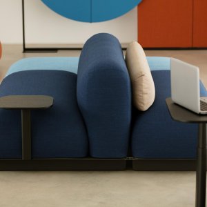Ralik storage module beside a bench