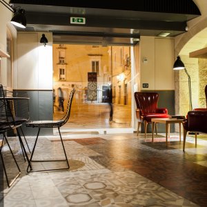 Green Leaf design chair by Arper in a dining room